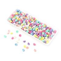 Solide Acryl Perlen, Blume, Spritzgießen, DIY, gemischte Farben, 6x10mm, 1650PCs/Tasche, verkauft von Tasche