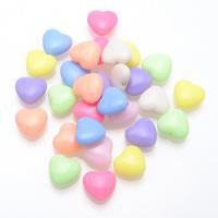 Acrylic Jewelry Beads, Heart, injection moulding, DIY, mixed colors 