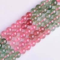 Gemischte Farbe Quarz Perlen, Strawberry Quartz, rund, DIY, gemischte Farben, Länge:38 cm, verkauft von Strang