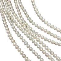Round Cultured Freshwater Pearl Beads, DIY, white, 6-6.5mm cm 