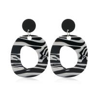 Boucle d'oreille de goutte acrylique, avec alliage de zinc, Halloween Design & bijoux de mode & pour femme, Vendu par paire