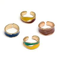 Zinc Alloy Cuff Finger Ring, 4 pieces & fashion jewelry & Unisex & enamel, multi-colored 