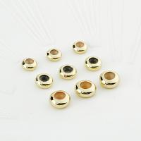 Brass Positioning Bead, with Silicone, 14K gold plated, DIY 