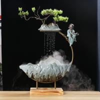 Resin Water Fountain Ornament, plated, for home and office & durable 