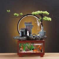 Resin Aquarium Fountain Ornament, plated, for home and office & durable 