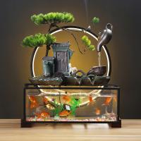résine Décoration de la fontaine d'aquarium, Placage, pour la maison et le bureau & durable & avec la lumière led Vendu par PC