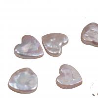 No Hole Cultured Freshwater Pearl Beads, Heart, DIY, white, 11-12mm 
