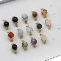 Gemstone Brass Finger Ring, with Gemstone, for woman 30-50mm 
