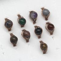 Gemstone Brass Finger Ring, with Gemstone, for woman 30-50mm 