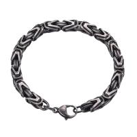 Stainless Steel Chain Bracelets, black ionic, fashion jewelry 