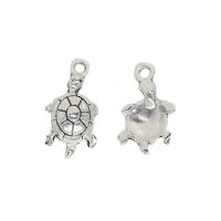 Zinc Alloy Animal Pendants, Turtle, plated, silver color 