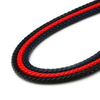 leather cord Cord, handmade, braided 