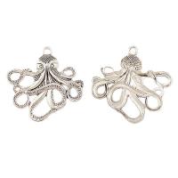 Zinc Alloy Animal Pendants, Octopus, plated, silver color 