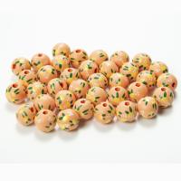 Printing Wood Beads, Schima Superba, DIY, orange, 16mm 