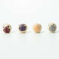 Druck Holz Perlen, Schima Superba, Spritzlackierung, DIY, keine, 16mm, verkauft von PC