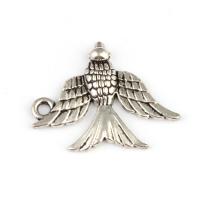 Zinc Alloy Animal Pendants, Bird, silver color, 24mm 