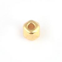 Zinc Alloy Jewelry Beads, Polygon, DIY, golden, 3mm 