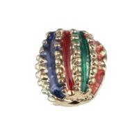 Emaille Zink Legierung Perlen, Zinklegierung, DIY, gemischte Farben, 10mm, verkauft von PC