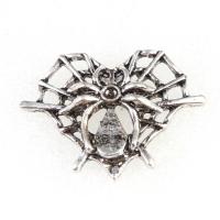 Zinc Alloy Jewelry Pendants, Spider, no hole, original color, 31mm 