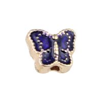 Enamel Zinc Alloy Beads, Butterfly, DIY, mixed colors, 10mm 