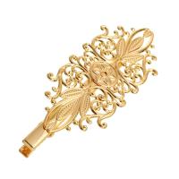 Alligator Hair Clip, Zinc Alloy, 14K gold plated, fashion jewelry & for woman, golden 
