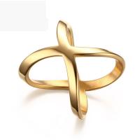 Stainless Steel Finger Ring, gold color plated, Unisex 22mm 