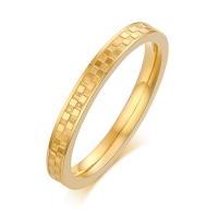 Stainless Steel Finger Ring, gold color plated & for woman 