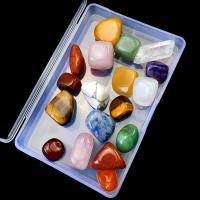 Драгоценный камень украшения, Природный камень, полированный, разноцветный, 25-50mm,120mmx78mmx40mm, продается Box