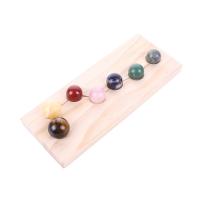 Décoration de pierre perles, Pierre naturelle, poli, couleurs mélangées, 20-25mm, Vendu par fixé