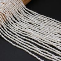 Button Cultured Freshwater Pearl Beads, DIY, white, 3-3.5mm cm 