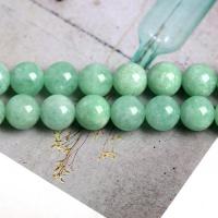 Perle de jade de Birmanie, Rond, poli, normes différentes pour le choix, vert Environ 14.57 pouce, Vendu par brin