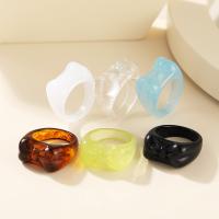 Акриловые палец кольцо, Акрил, Женский, Много цветов для выбора, размер:7, продается PC
