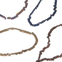 Las Perlas De Hematites Sin Magnético, Hematite, Cuadrado, Bricolaje & 2-aguja, más colores para la opción, 4mm, longitud:40 cm, Vendido por Sarta