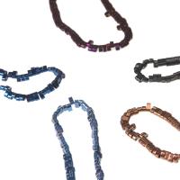 Las Perlas De Hematites Sin Magnético, Hematite, Rectángular, Bricolaje & 2-aguja, más colores para la opción, 6mm, longitud:40 cm, Vendido por Sarta