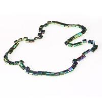 Las Perlas De Hematites Sin Magnético, Hematite, Cuadrado, Bricolaje & 2-aguja, más colores para la opción, 6mm, longitud:40 cm, Vendido por Sarta