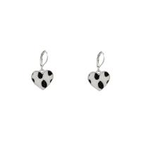 Zinc Alloy Leverback Earring, with Plush, fashion jewelry & for woman 