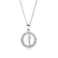 Stainless Steel Jewelry Necklace, Fish Bone, fashion jewelry & with rhinestone Approx 50 cm 