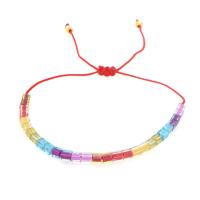 Glass Seed Beads Bracelets, Seedbead, with Polyester Cord, fashion jewelry, mixed colors, 280mm 
