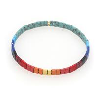 Glass Jewelry Beads Bracelets, Glass Beads, fashion jewelry, mixed colors, 165mm 