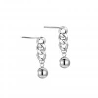 Sterling Silver Drop Earring, 925 Sterling Silver, Geometrical Pattern, plated, fashion jewelry & for woman & hollow 6mm 
