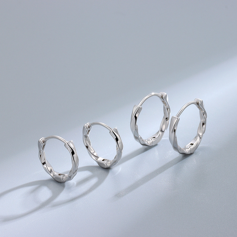 Männer Sterling Silber Hoop Ohrringe, 925er Sterling Silber, plattiert, verschiedene Größen vorhanden & für Frau, keine, verkauft von Paar