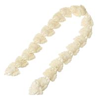Ochse Geschnitzte Knochen-Perlen, Rind-Knochen, Elephant, weiß, 26x31mm, Länge:ca. 24.4 ZollInch, ca. 20PCs/Strang, verkauft von Strang