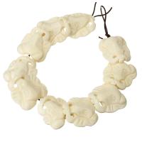 Ochse Geschnitzte Knochen-Perlen, Rind-Knochen, Elephant, verschiedene Größen vorhanden & verschiedene Stile für Wahl, keine, ca. 20PCs/Strang, verkauft von Strang