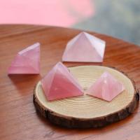 cuarzo rosado Decoración Pirámide, pulido, natural & diverso tamaño para la opción, Vendido por UD