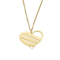 Stainless Steel Jewelry Necklace, Heart, plated, Unisex cm 