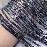 Magnetic Hematite Beads, Square, polished, DIY, black cm 