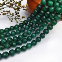 Katzenauge Perlen, rund, poliert, DIY, grün, Länge:38 cm, verkauft von Strang