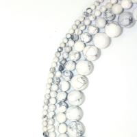 Howlite Beads, Round, DIY, white cm 