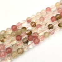 Cherry Quartz Bead, Round, polished, DIY, mixed colors cm 