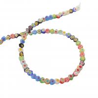 Millefiori Scheibe Lampwork Perlen, Millefiori Lampwork, Herz, DIY, gemischte Farben, Länge:35-37 cm, verkauft von Strang